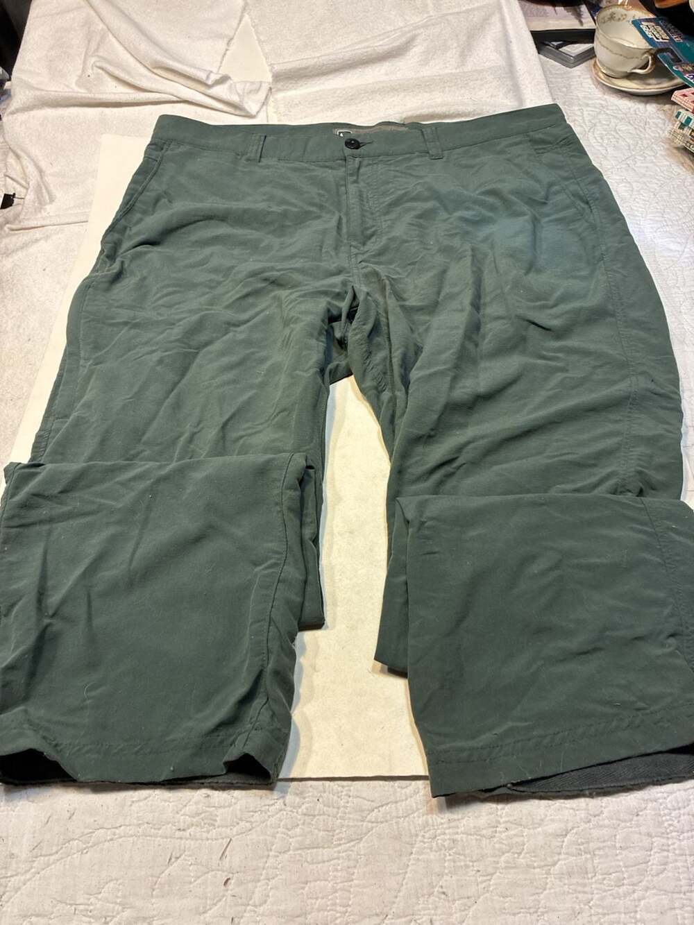 REI Hiking Pants Size 38W x 30L Green Nylon Outdoor Cargo